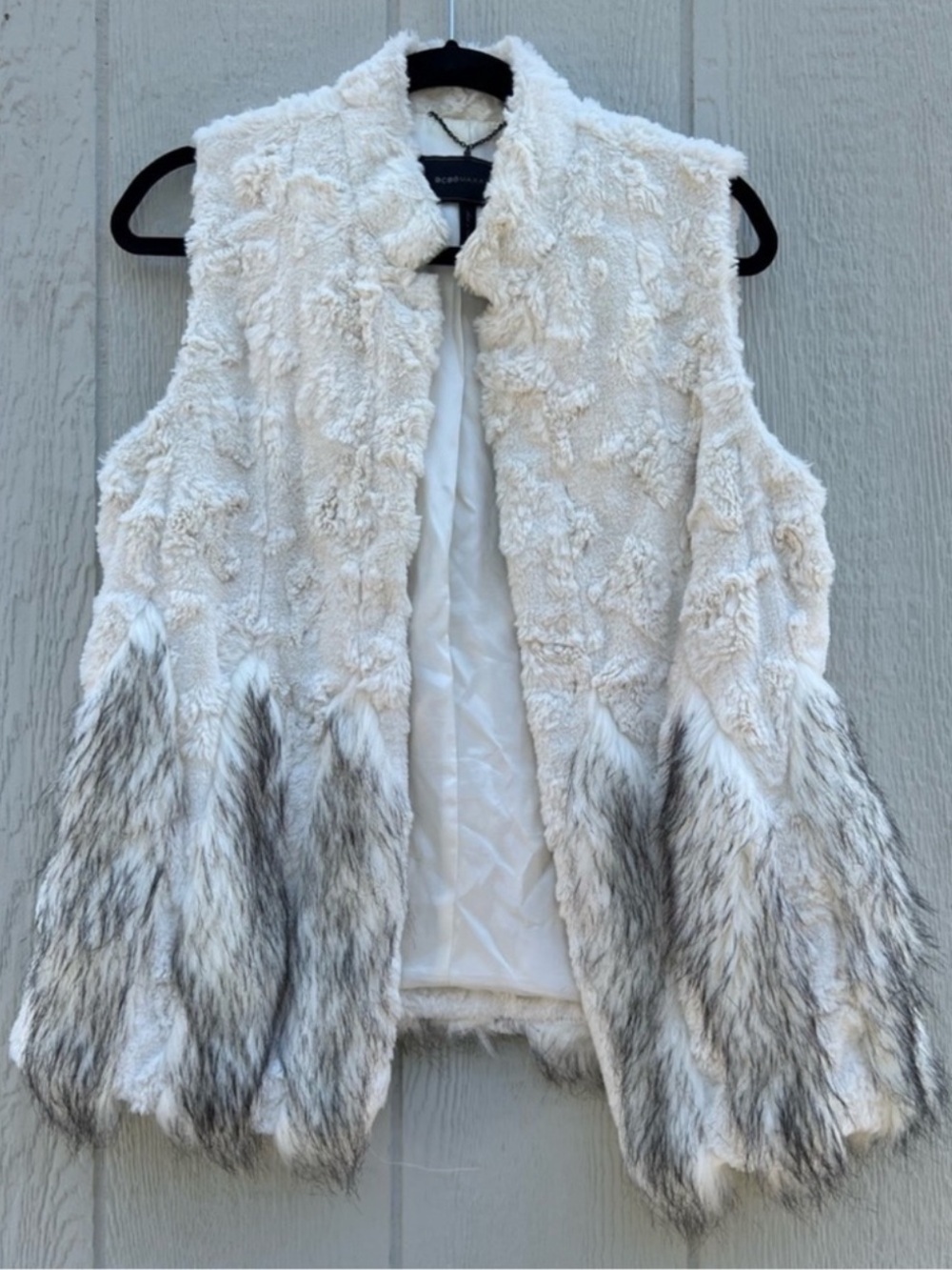 Bcbgmaxazria furry vest